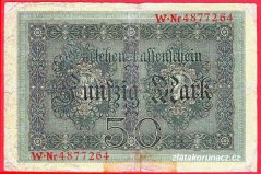 Německo - 50 mark 5.8.1914 - série W -7-m.číslovač