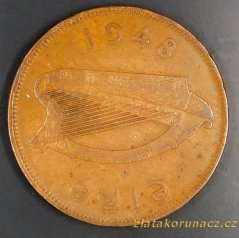 Irsko - 1 penny 1948