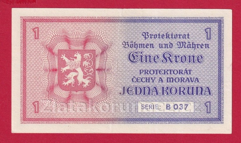 1 koruna 1940 B 037