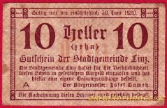 Linz - 10 haléřů - 1920