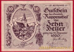 Ruppersthal - 10 haléřů - 1920