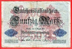 Německo - 50 mark 5.8.1914 - série C
