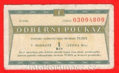 1 Tkčs - Tuzexová poukázka 1982/IV