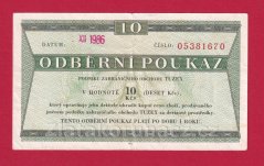10 Tkčs - Tuzexová poukázka 1986/ prosinec