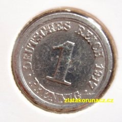 Německo - 1 Reich Pfennig 1917 E