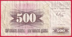 Bosna a Hercegovina - 500 Dinara 1.7.-8.1992
