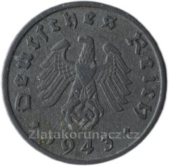 Německo - 1 Reichspfennig 1943 A