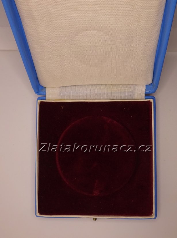 Krabička na medaili - modrá ø 52 mm