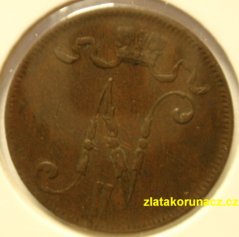 Finsko - 5 penniä 1899
