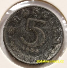 Rakousko - 5 groschen 1955