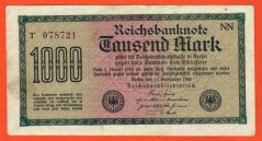 Německo - 1000 mark 15.9.1922 - série T-NN