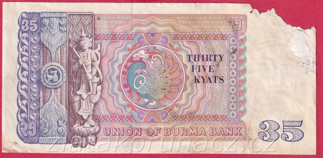 Burma - 35 Kyats 1986