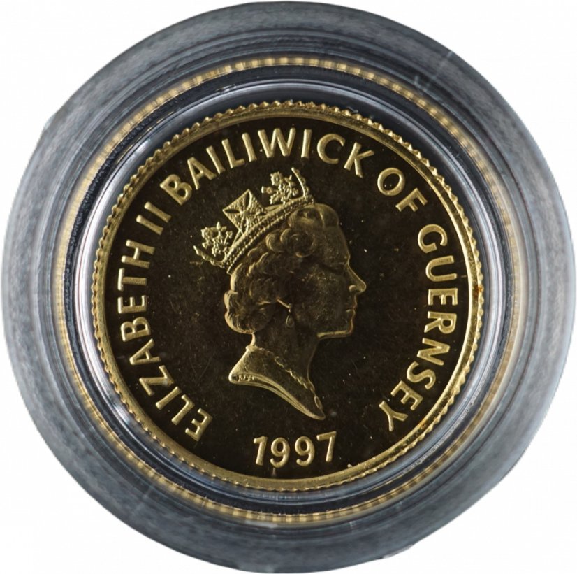 Zlatá mince - Guernsey - 5 Pounds 1997 Elizabeth and Philip