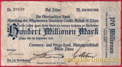 Zittau - 100 miliónů marek - 1923