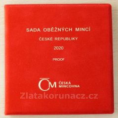 Sada oběžných mincí 2020 proof - semišový obal