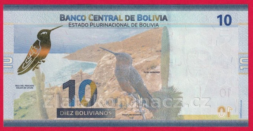 Bolívie - 10 Bolivianos 2018