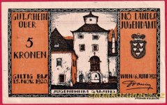 Gaming NÖ Landesjugendamt - 5 korun - 1920 - okrová