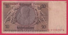Německo - 20 Reichsmark 22.1.1929 - série G-B - 8 m.č.