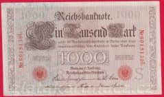 Německo - 1000 mark 21.4.1910 - série L-S-červená