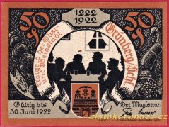 Grünberg - 50 pfennig - 1922 - přepadení v lese