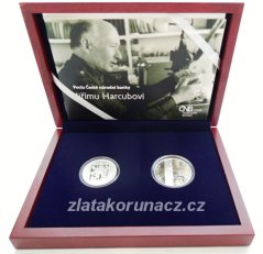2014 - 200Kč - Sada 17. listopad 1989 s medailí Harcuba Proof