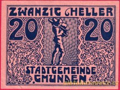 Gmunden - 20 haléřů - 1920 - modrá