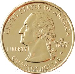 USA - Pennsylvania - 1/4 dollar 1999 P zlacený