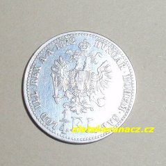 1/4 zlatník  1872 b.z.