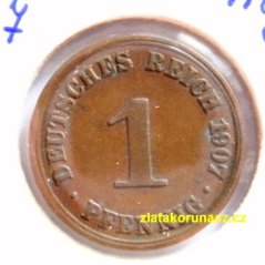 Německo - 1 Reich Pfennig 1907 A