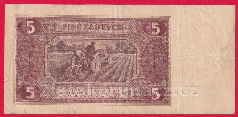 Polsko - 5 zlotych 1948