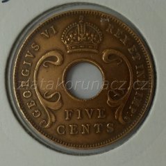 Afrika východní - 5 cents 1943 SA