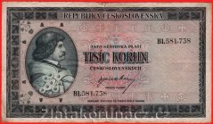 1000 Kčs b.l. 1945  BL