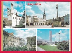 Nový Jičín - zámek, náměstí, hotel Praha, krytý bazén