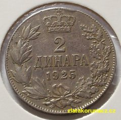 Jugoslávie - 2 dinar 1925