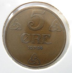 Norsko - 5 ore 1933