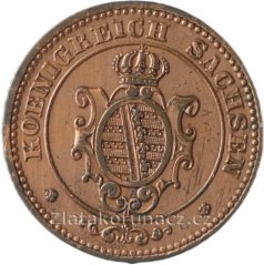 Sasko - 2 pfennige 1864 B
