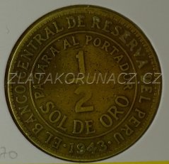 Peru - 1/2 sol 1943