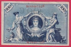 Německo - 100 mark 7.2.1908 - série E-červená
