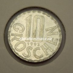 Rakousko - 10 groschen 1993