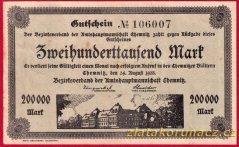 Chemnitz - 200 tisíc marek - 1923