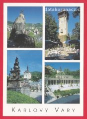 Karlovy Vary - Jelení skok, Diana, Morový sloup, Zám. věž, kolonáda