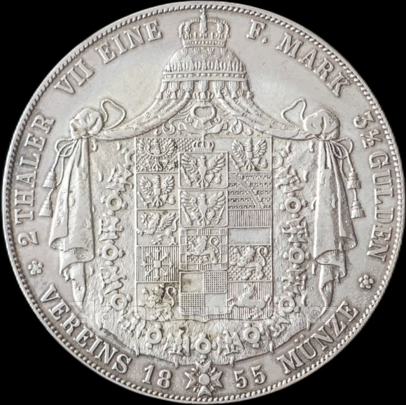 Německo - Prusko - 2 tolar spolkový 1855 A