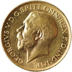 Zlatá mince Anglie - 1 Sovereign 1915