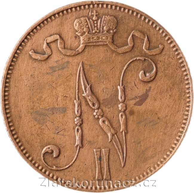 Finsko - 5 penniä 1914