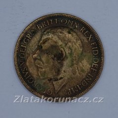 Anglie - 1/2 penny 1917
