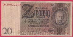 Německo - 20 Reichsmark 22.1.1929 - série D-C, 8 m.č.