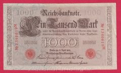 Německo - 1000 mark 21.4.1910 - série M-S-červená