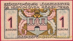 Maďarsko - Székesfehérvár - 1 koruna