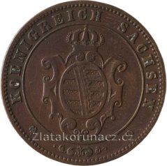 Sasko - 5 pfennige 1864 B