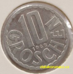 Rakousko - 10 groschen 1968